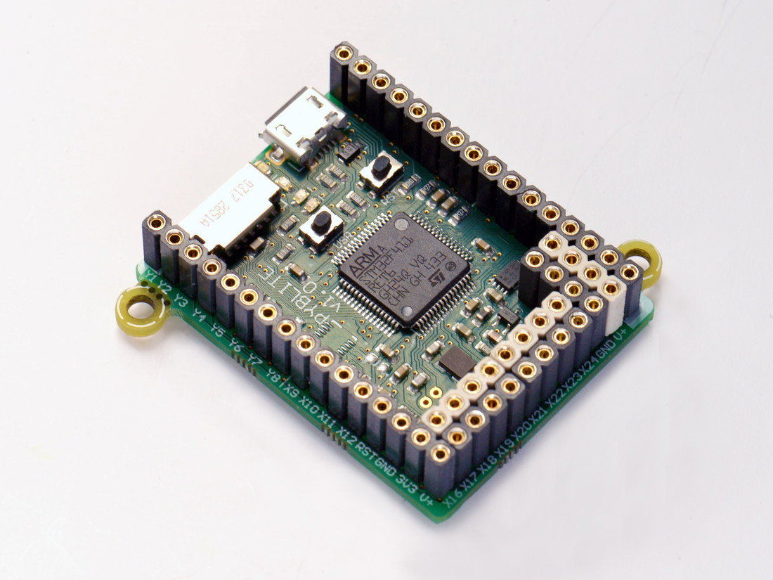 MicroPython pyboard lite v1.0 with headers