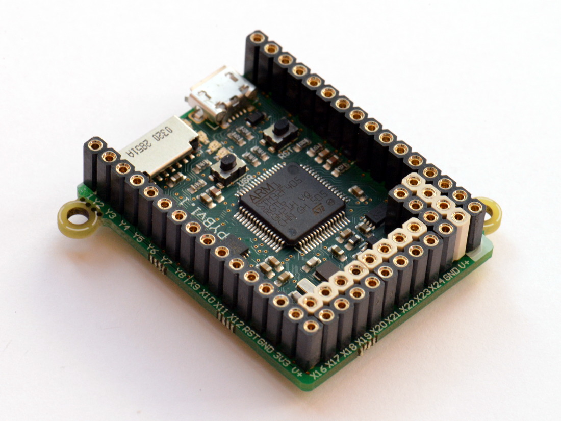 MicroPython pyboard v1.1 with headers
